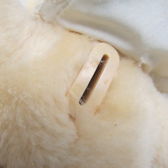 Plush Teddy Bear Babys First Bank Gingham Accents Bib 9" Vintage Hallmark 1982 - Picture 4 of 8